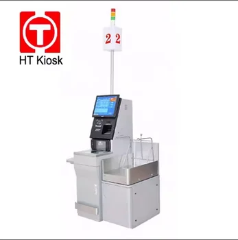 21.5 inch Shopping Malls Self Service Checkout Pos System bill payment Machine standing Payment Kiosk