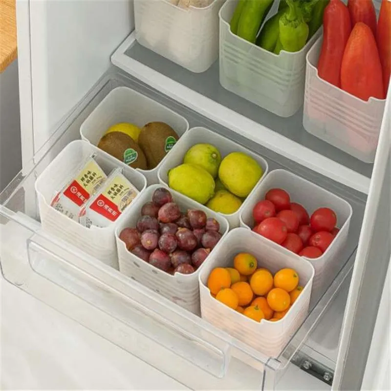 Top Quality Organizer Plastic Boxes Bins Professional Kitchen and Refrigerator Storage Box Food Storage Food Container Opp Bag
