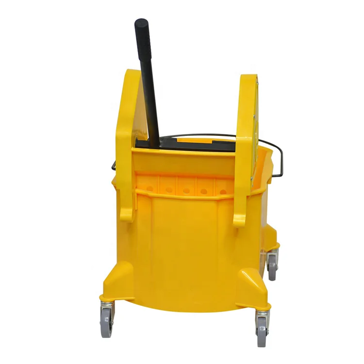 GOODMAN 36L Wringer Mop Bucket Cleaning Plastic Trolley Down-press Deluxe Wringer Mop Bucket