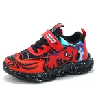 New Arrival Kids Casual Running Spiderman Light Up Children Shoes Boy Non Slip Sneakers