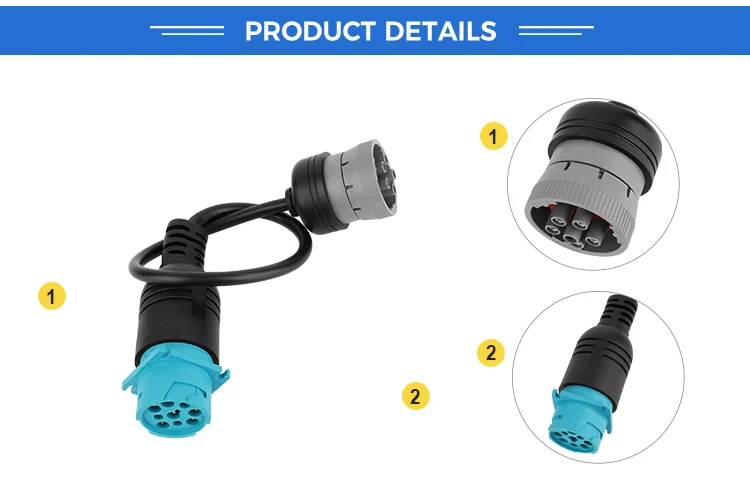 product custom j1939 female 9pin connector to j1708 male cable-3