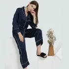 Stock SIKOR Stock Factory Custom Satin Sleep Wear China 100% Pure Silk Pajama Set Winter Women Silk Pajamas