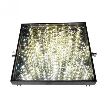 Hot Item Outdoor Starry Led Dance Floor 3D Mirror Wired Model RGB&Pure Color  Dance Floor Led Lights Wedding Party Equipment
