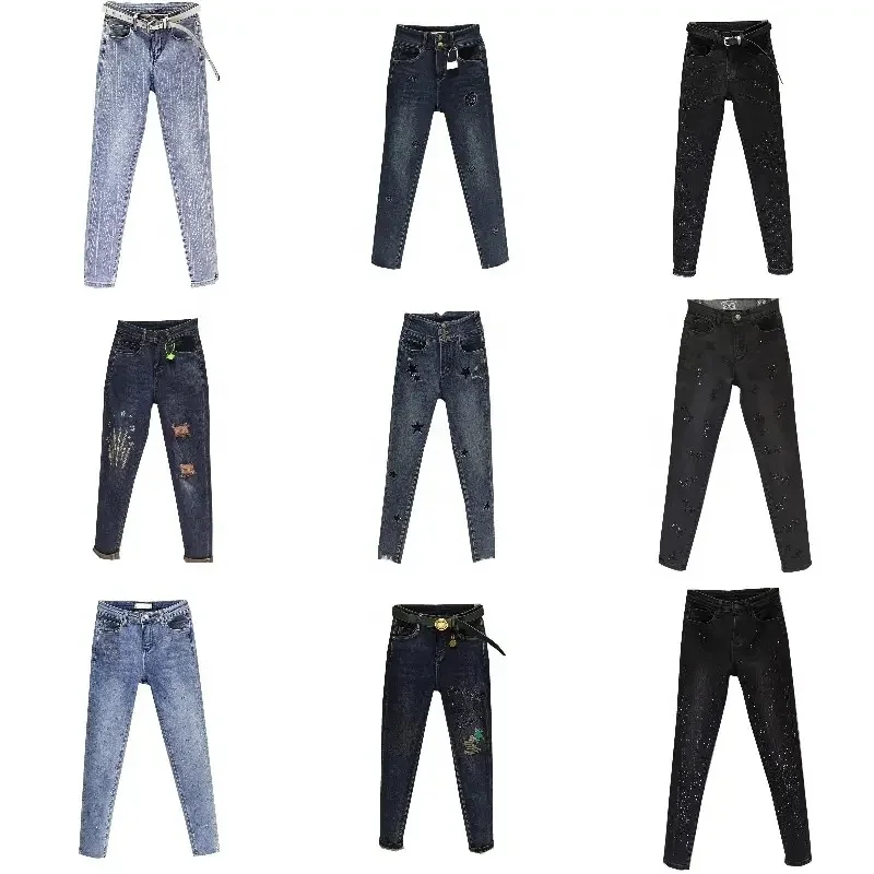 Women's Ripped Boyfriend Jeans Stretch Skinny Jean Trendy Distressed Straight Leg Jeans with Holes