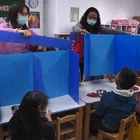Plastic Table Corrugated Plastic Prices Privacy Plastic Corrugated Panel For Dual Workstation Collaboration Table