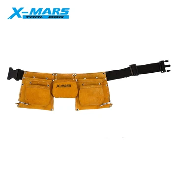 X-mars Children's Leather Tool Belt, Kids Leather Working Tool Belt Child's Tool Apron Pouch Bag for Youth Costumes Dress Up