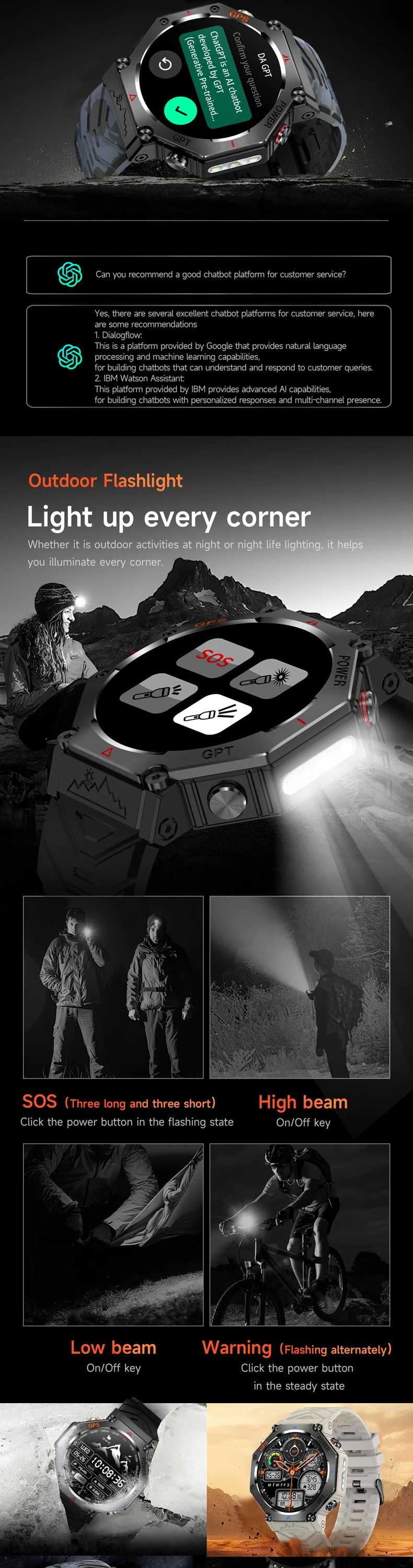 product cheap dafit gps smart watch kc91 zinc alloy case 530mah battery ai watch dials dagpt gps training 3atm waterproof smartwatch-3