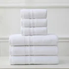 100% Sustainable Strong Water Absorption Thick Set Hotel Towels Bath 100% Cotton