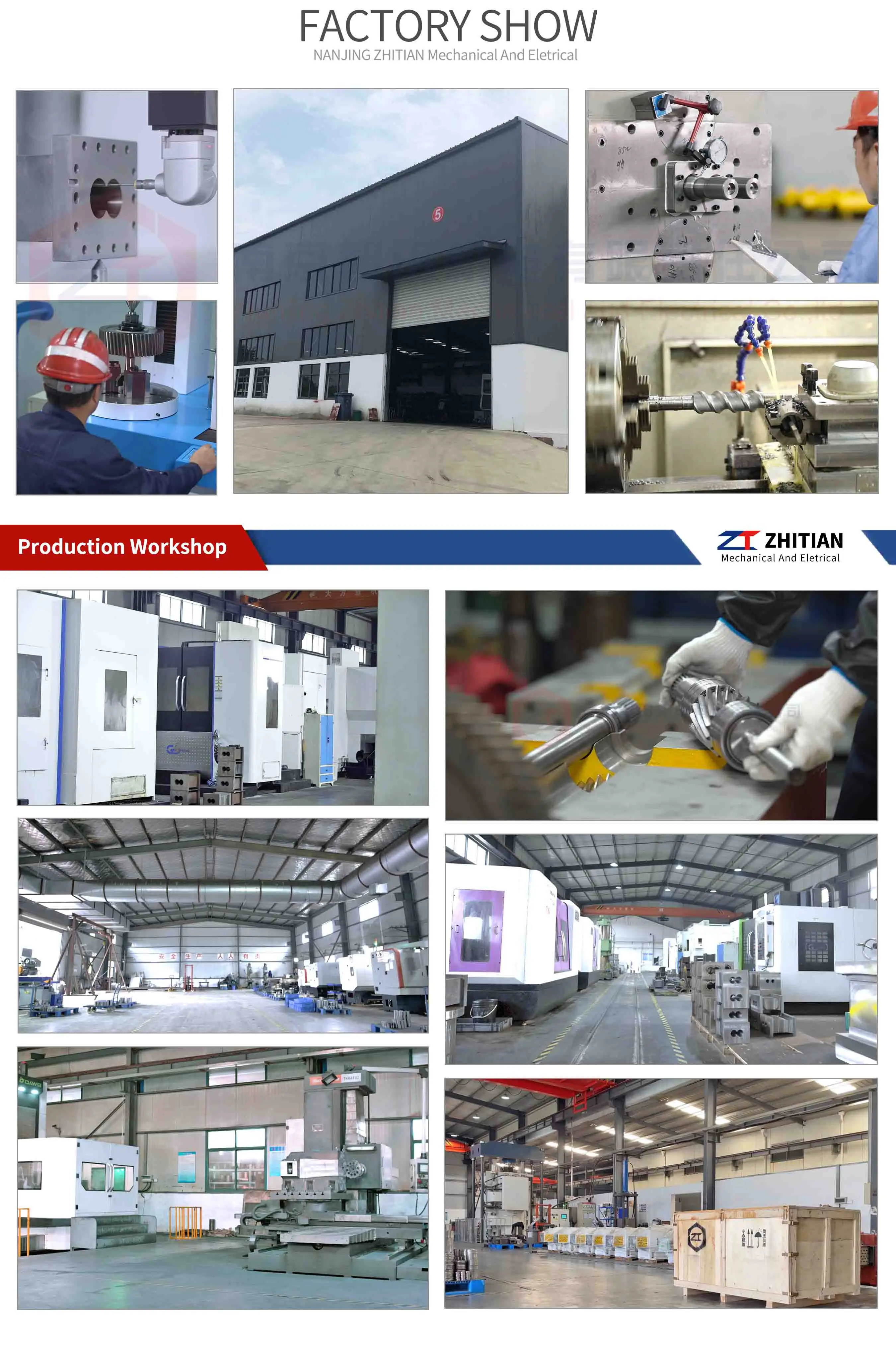 High Precision ISO9001 Certified Extruder Barrel with 38CrMoAl Material and ZT615 Nickel-Based Alloy for Twin Screw Extrusion