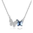 2021 Sterling Silver Butterfly Pendant Simplicity Design Ladies Necklace
