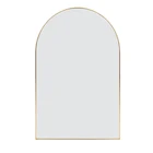 Brass Frame Mirror Brush Brass Golden Stainless Frame Decorative Antique Gold Arched Wall Mirror For Wall