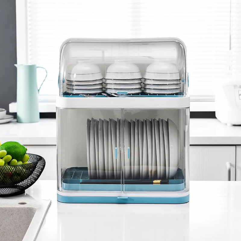 Rak Piring Plastik Dua Tingkat Kualitas Tinggi Pengering Piring Kabinet Penyimpanan Plastik Lemari Dapur Dengan Penutup Buy Hot Menjual Plastik Rak Piring Dengan Tutup Plastik Berkualitas Tinggi Lemari Dapur Lapisan Ganda Plastik Lemari Penyimpanan