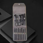 Toe Nail Large Stock Top Quality Manicurenail Clipper Set With Box Black Toe Nail Clipper Set