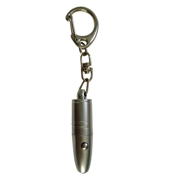 RAINBOW CH-9011 metal bullet shaped UV light key chain LED key ring,black flash light to read secret message and detect