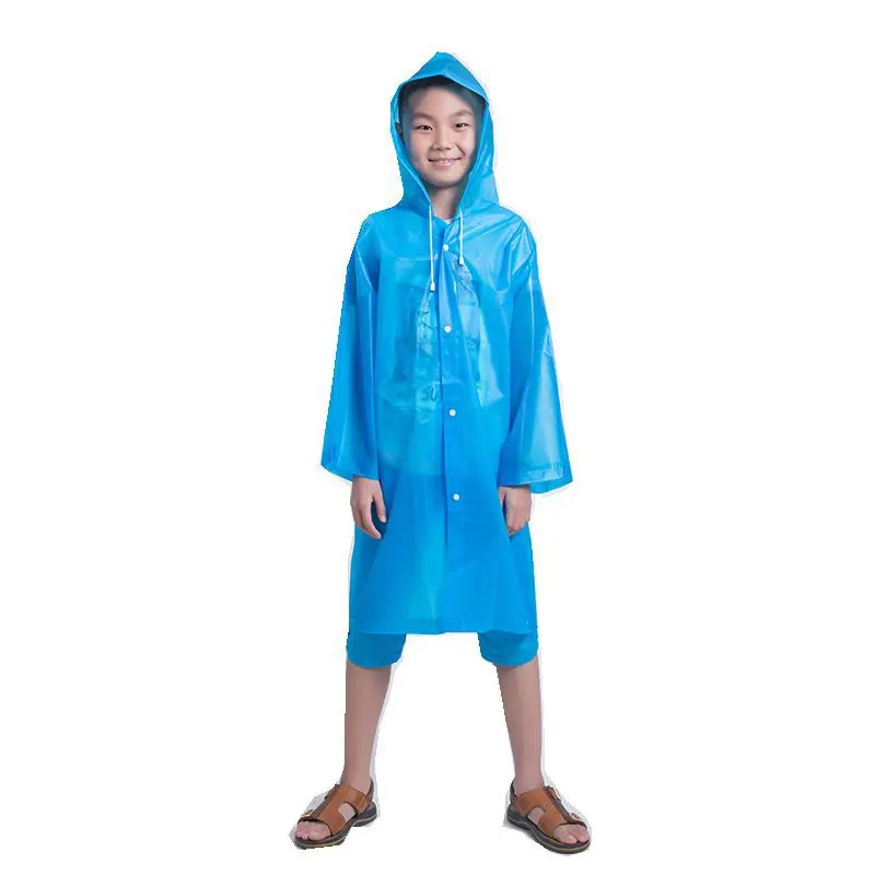 HJH439 Reusable EVA Children Raincoat Kids Thickened Waterproof Rain Coat Girl Boy Outdoor Hiking Rain Wear Rain Jacket