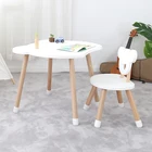Kids Table Chair Set Set Nordic Children Wood Furniture Kids Cartoon Table And Chair Set Kids Desk Study Table For Kids Room