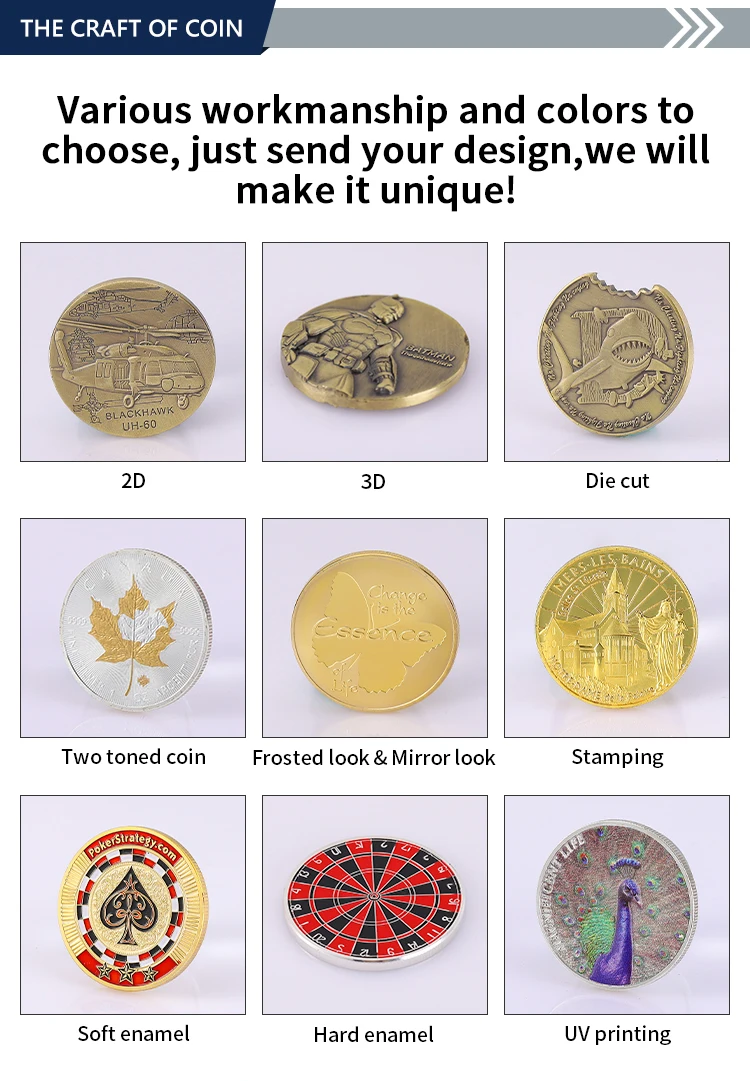 Wholesale Challenge Coin Manufacturer Gold Plating Soft Enamel Custom High Quality Blank Coins factory