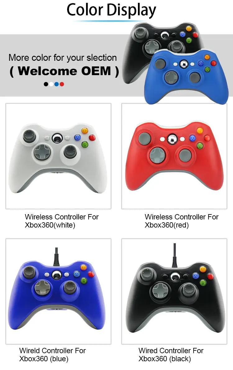 High quality Wireless Gamepad 360 For Xbox360 Controller  joystick game controller 360 controller