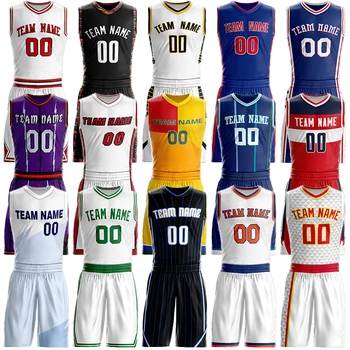 Custom Stitched Retro Basketball Sportswear Performance Breathable Basketball Jersey Sets for Team Club