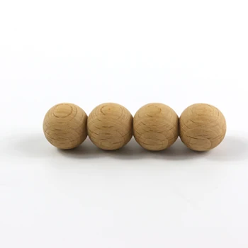 Natural Unfinished Wood Spacer Beads Round Ball Wooden Loose Beads for Crafts DIY Jewelry Making