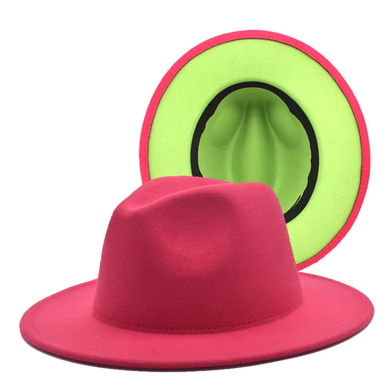 Desainer Wol Dasar Merah Topi Fedora 