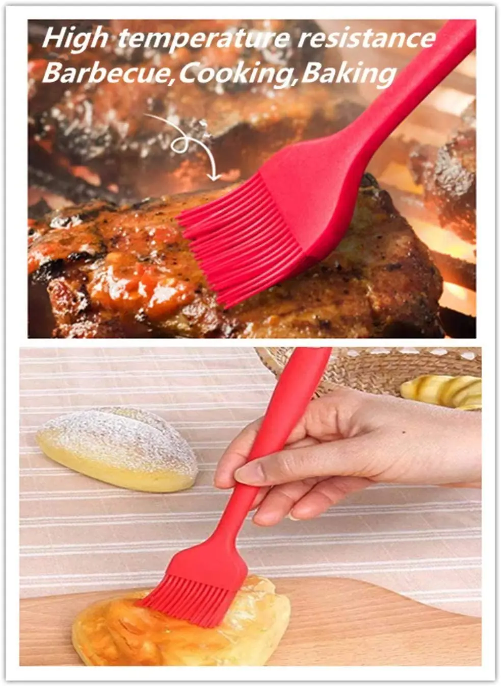 3pcs Kitchen Cooking Utensils Set, Household Use Silicone Tongs & Brush and Spatula, Heat-resistance BBQ Grilling Tools supplier