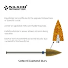 5.0mm Round Top Barrel Shape 8700312 Self-cleaning Faster Abrasion Solid Sintered Diamond Burs Dental Diamond Bit