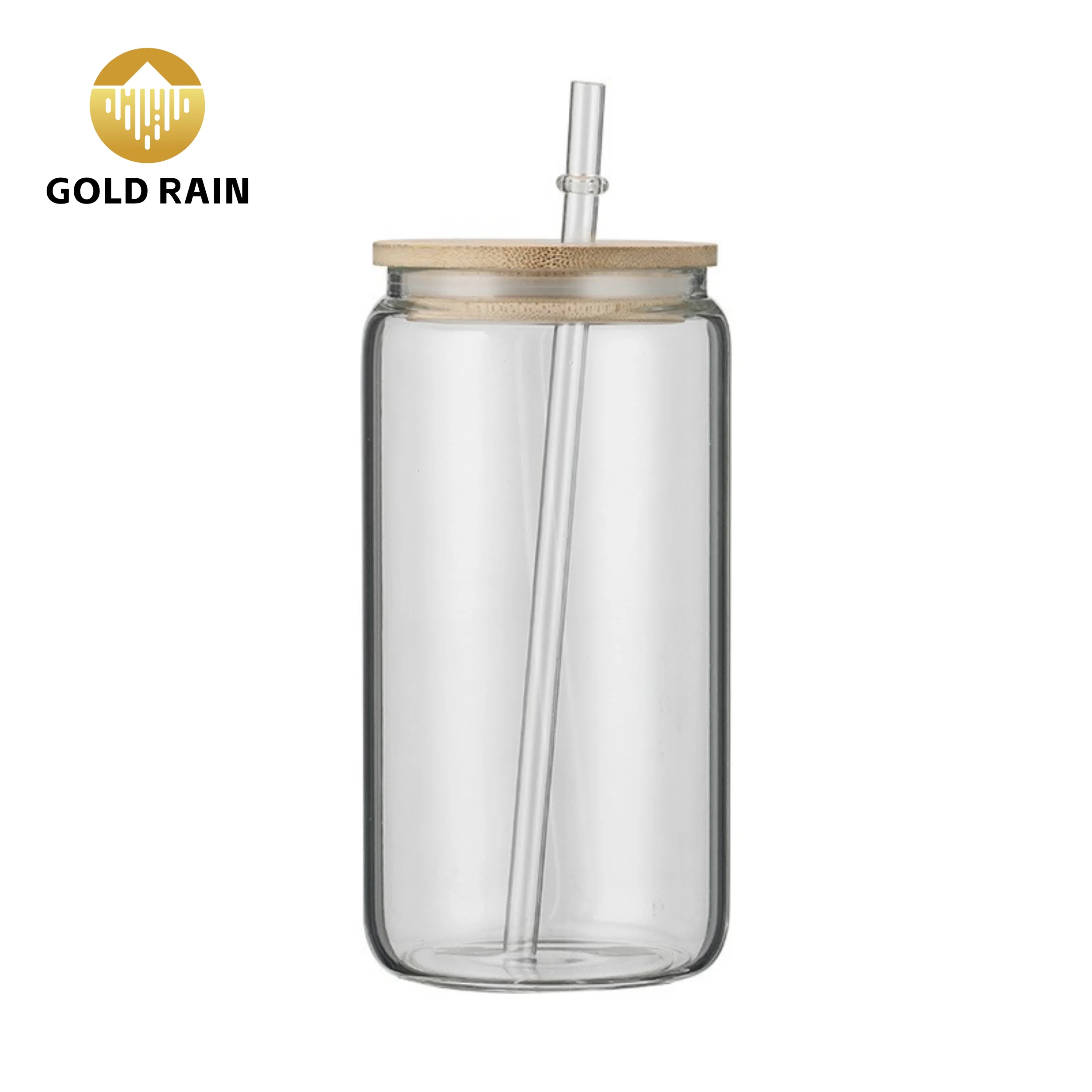 custom logo Quality Assurance Heat-Resistant High Borosilicate Glass Water Bottle With Lid and straw