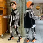 Top Fashion Closed-Fitting Skin-Friendly Lovely Comfortable Breathable Black Two-Piece Children's Clothing Men