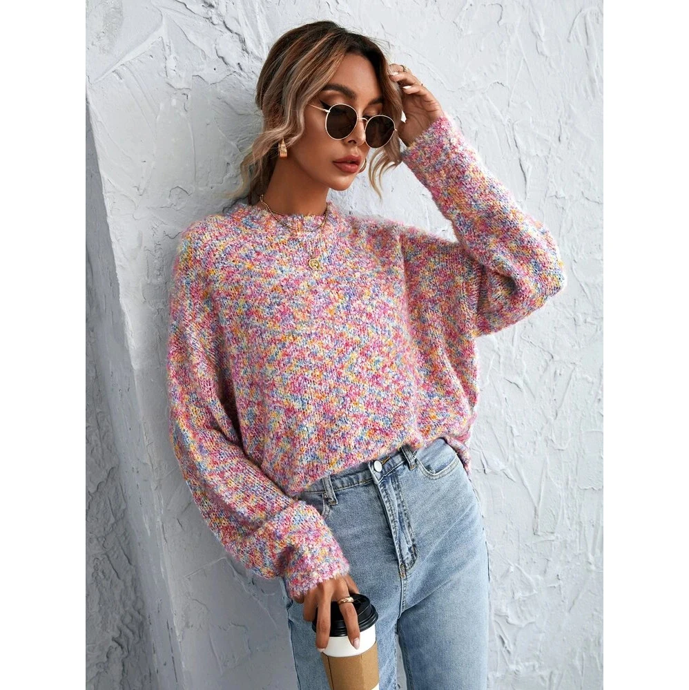 Fashionable Womens Crew Neck Long 