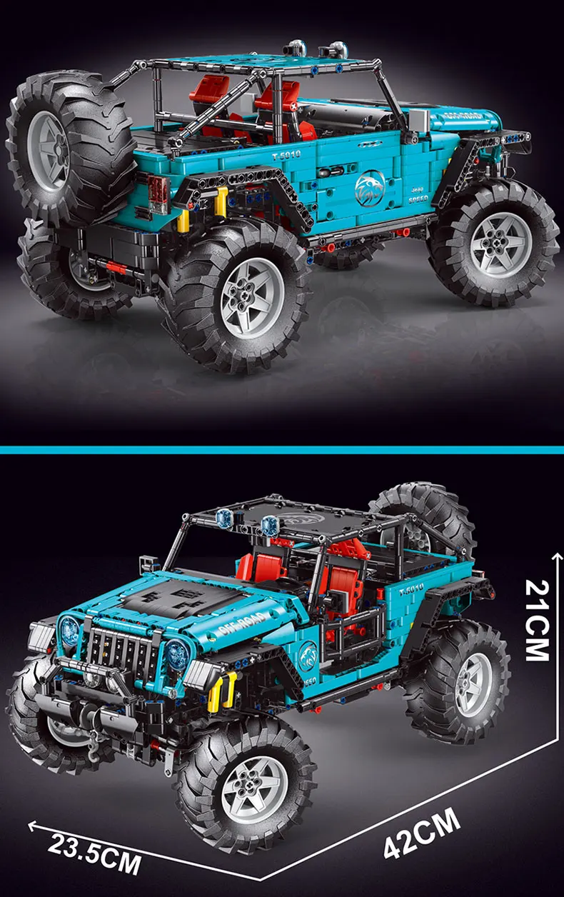 T5010 Building Blocks The 18 Colorful 2680pcs 4x4 Off Road Suv Car