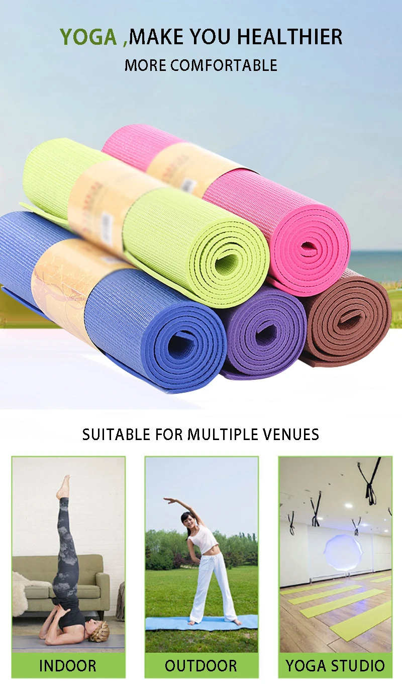 173*61cm Antislip Yoga Mat Thick Blanket Gymnastic Sport Health Lose Weight Fitness Exercise