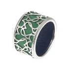 Brass Gold DIY Brass Ring Flower Hollowing Craft Gold Plating Interchange Leather Jewelry