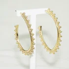 Plated Earrings Gold Plated Jewelry Huggie Earrings Asymmetric Earrings Lace C-Shaped Stud Earrings