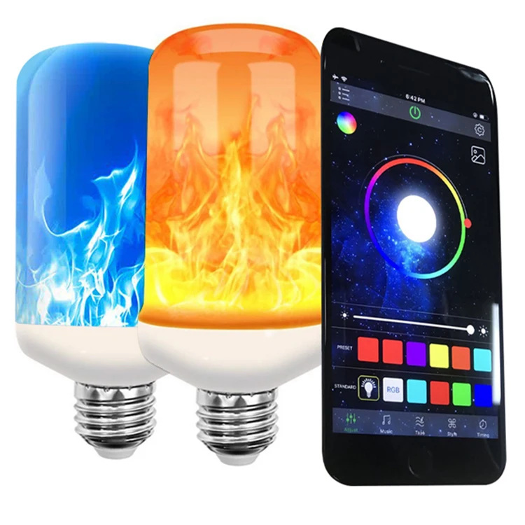 smart led flame bulb