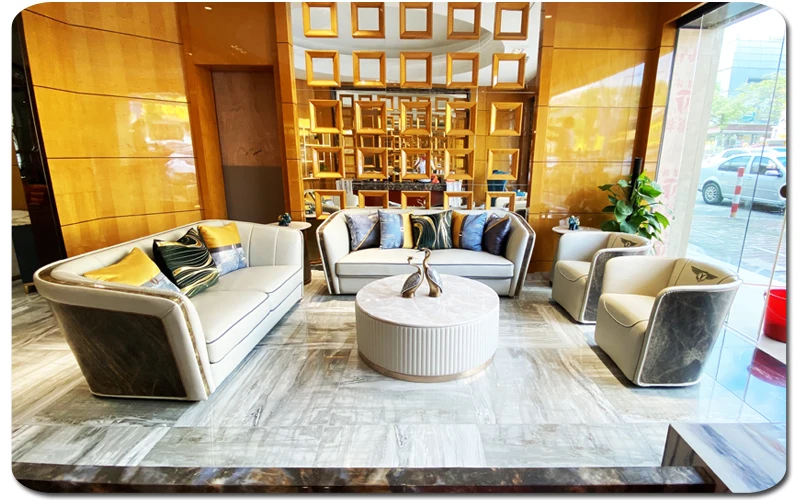 Round Hotel Lobby Sofa Curved Sofa Furniture C Shaped Fabric Sofa For Hotel/living Room/bedroom
