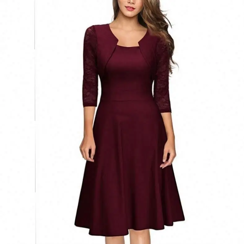 maroon dress patterns