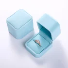 Jewelri Jewelry Custom Romantic Sweet Luxury Small Velvet Engagement Ring Box Ring JEWELRI BOX Jewelry Box
