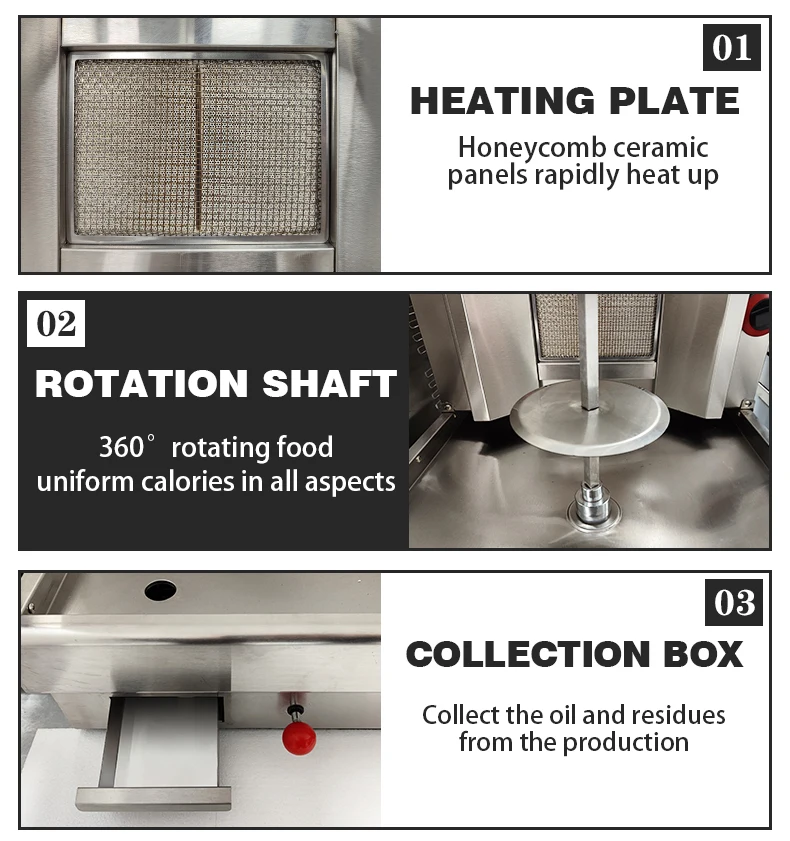 Far Infrared Shawarma Grill Chicken Kebab Maker Gas Lpg Desktop