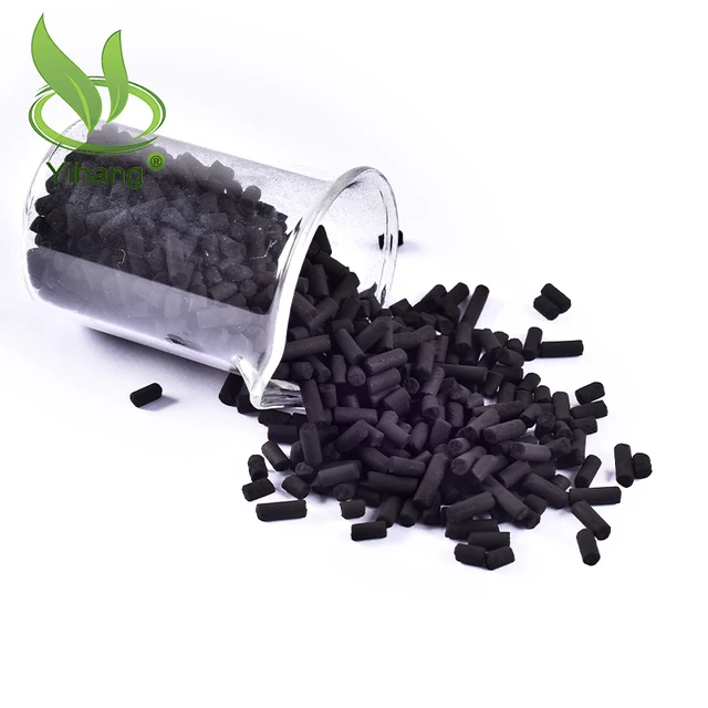 Yihang  Free Sample  High surface area Columnar  activated carbon pellet for remove Ammonia pickling gas H2S ether