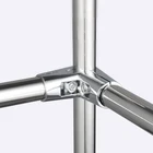 Metal Fittings 3 Way Fitting Shelf Accessories 3 Ways Metal Steel Pipe Tube Connector Fittings