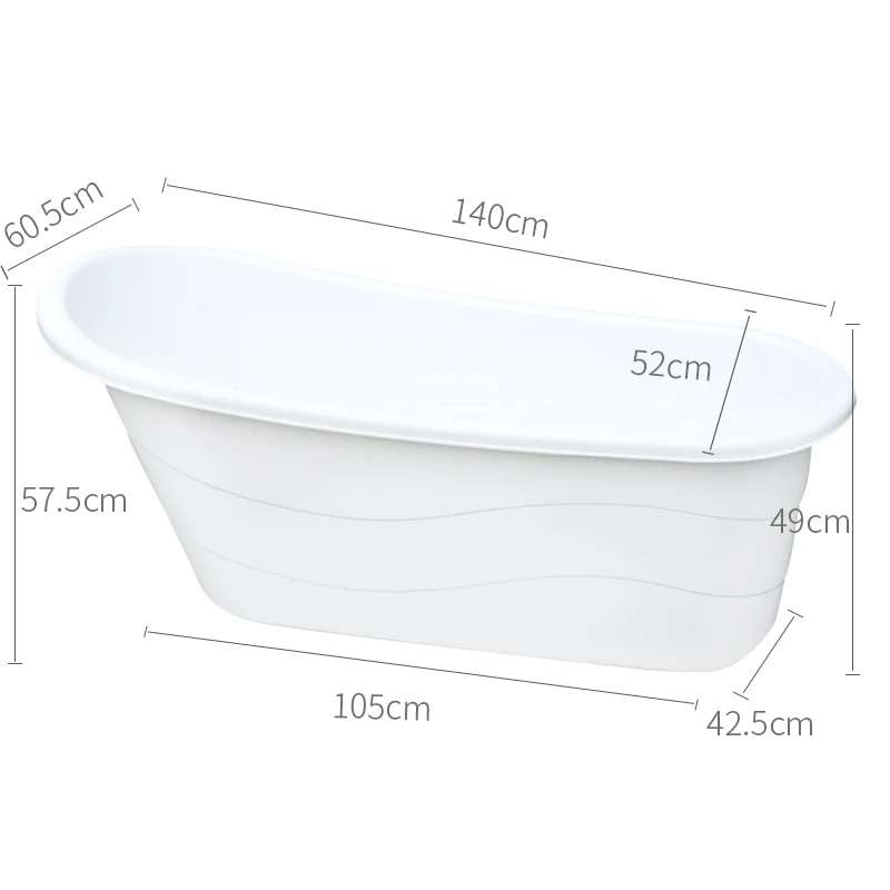 All-season Free Standing Plastic Bathtub Adult Portable Indoor Bathtub ...
