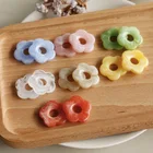 Resin Flower Diy Ins Hot Resin Hollow Flower Hole On 1 Side Beads DIY Jewelry Accessories For Kids