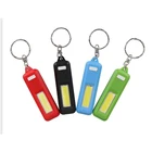 Led Light Plastic Led Promotional Cob Keychain Led Light Plastic Keychain Light 1*AA Batter Keychain Light