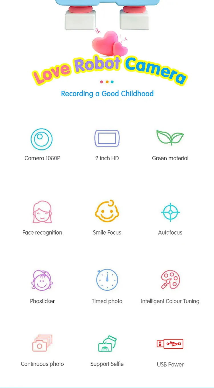 1080P高清屏幕相机玩具儿童宝宝礼物生日户外数码儿童相机