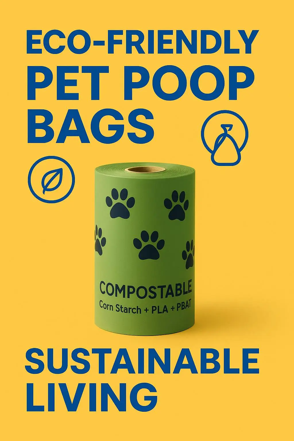 Eco-friendly Compostable Poop Bags on a Roll for Dogs Biodegradable Dog Poop Bag - detail 7