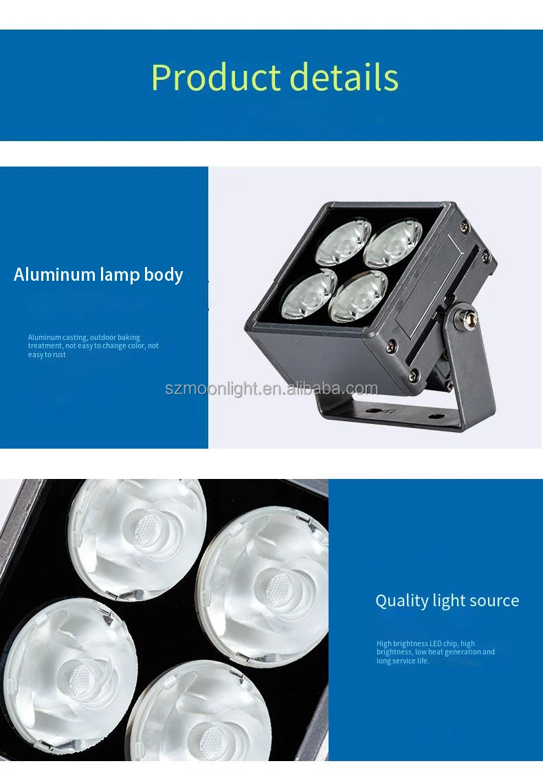 Outdoor Waterproof Architectural Lighting 8W Facade Led Wall Washer Spotlight Garden AC 220V Exterior Pojection COB Floodlight