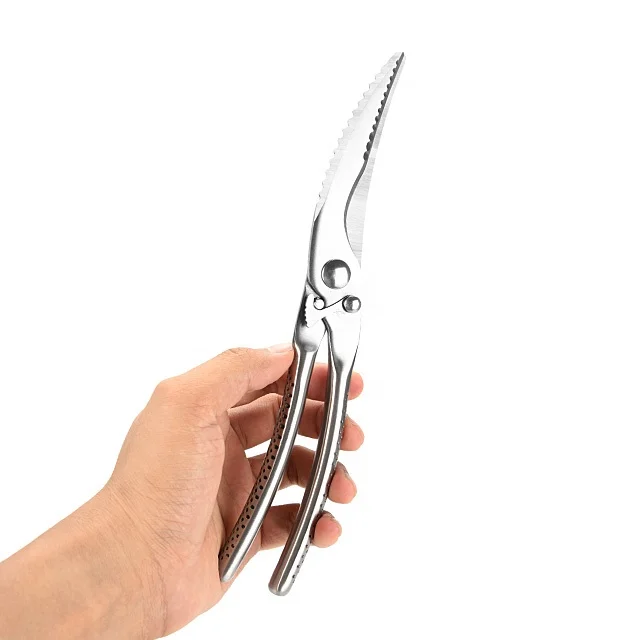 Heavy Duty Multifunction Chicken Bone Poultry Shears Meat Fish Kitchen Scissors With Spring Loaded Lock