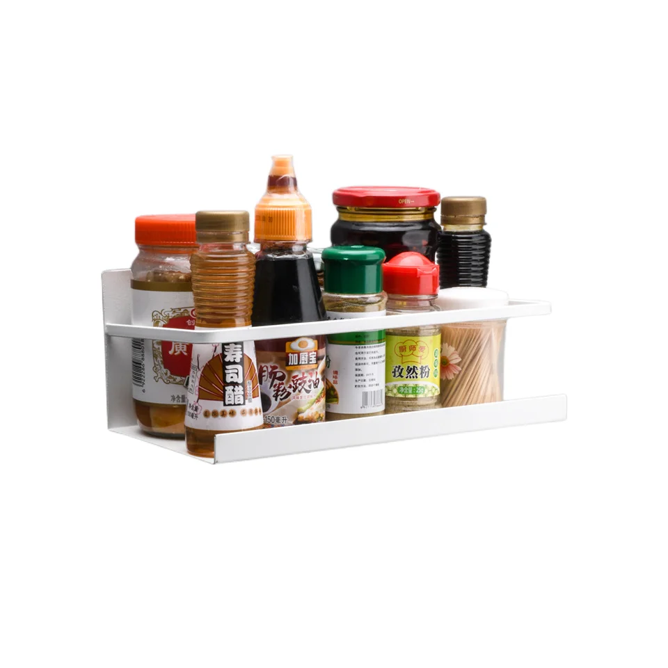 Multipurpose Kitchen Spice Seasoning Jar Rack Wall Mounted Stainless Steel Magnet Rack
