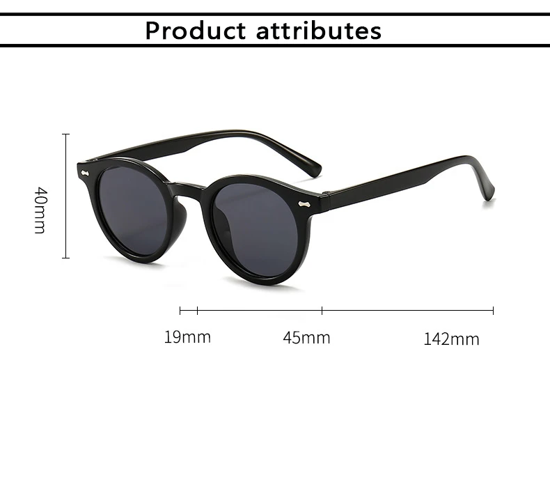 2024 Newest Fashion Round Stud Trendy Retro Sunglasses Women Men